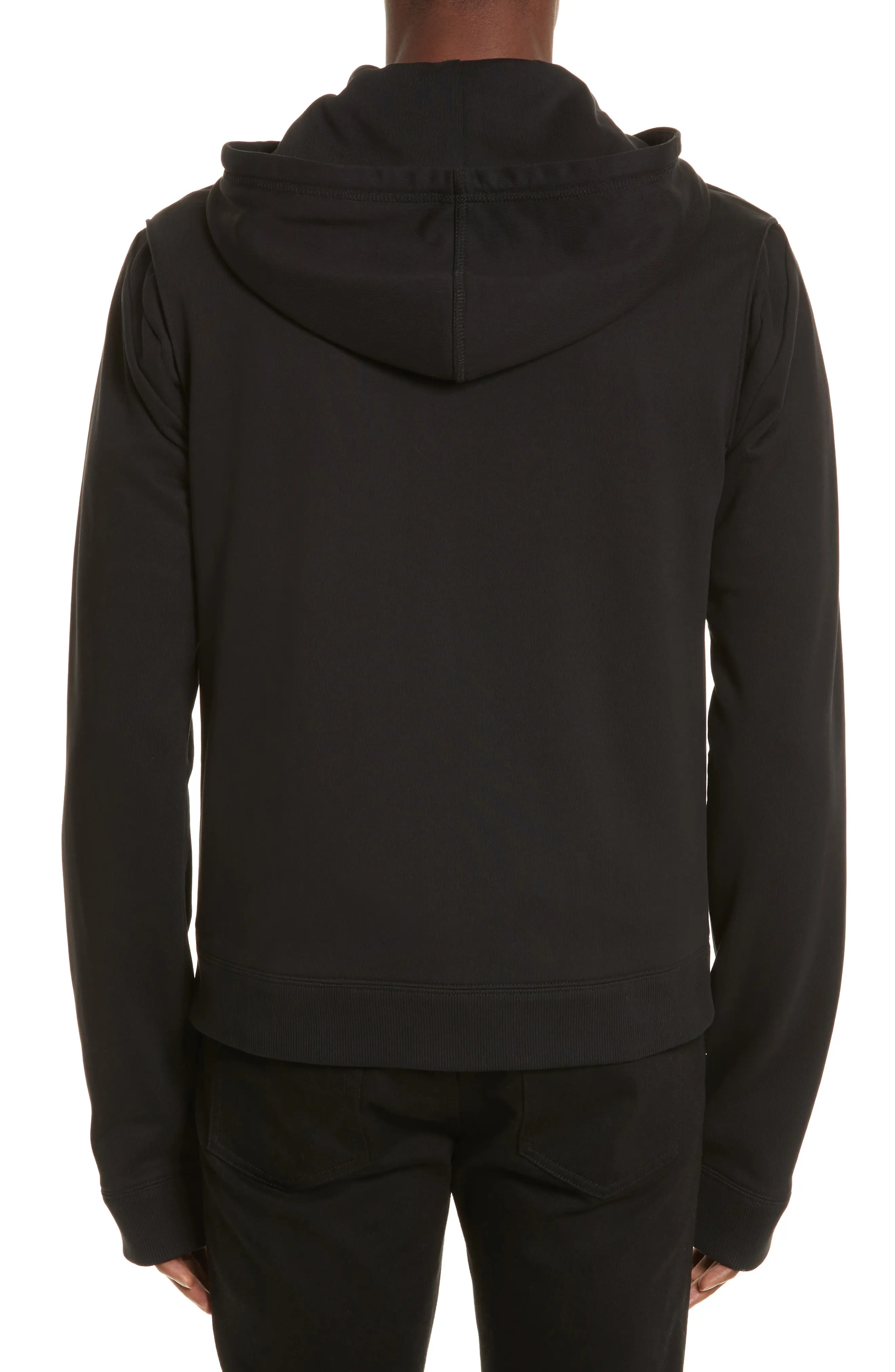 Zip Hoodie in Black/Lime - 2