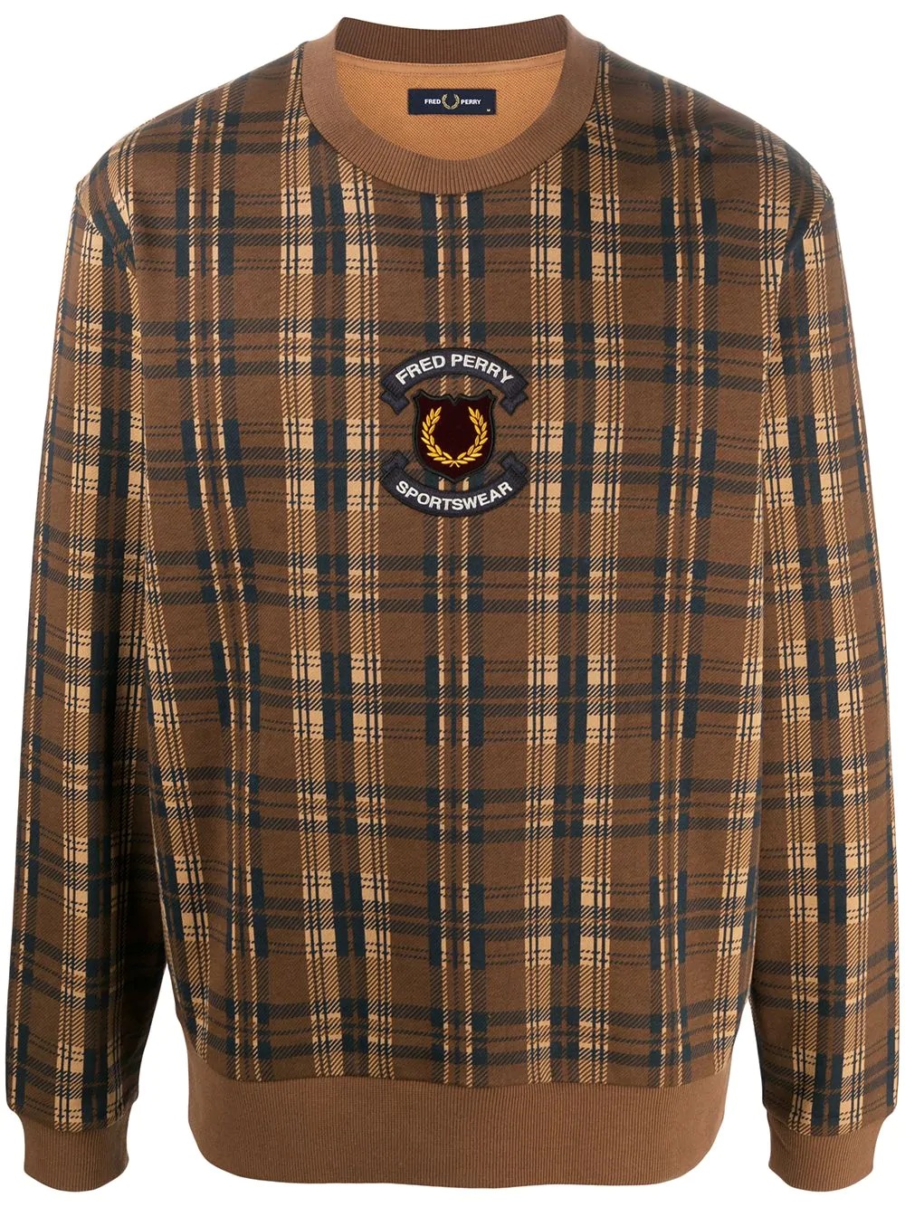 tartan check sweatshirt - 1