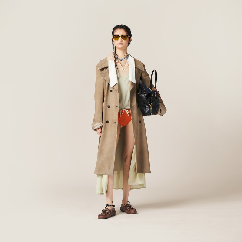 MIU MIU コットンブレンド リバーシブル オーバーコート Miu Miu/ミュウミュウ｜コットン ブレンド リバーシブル