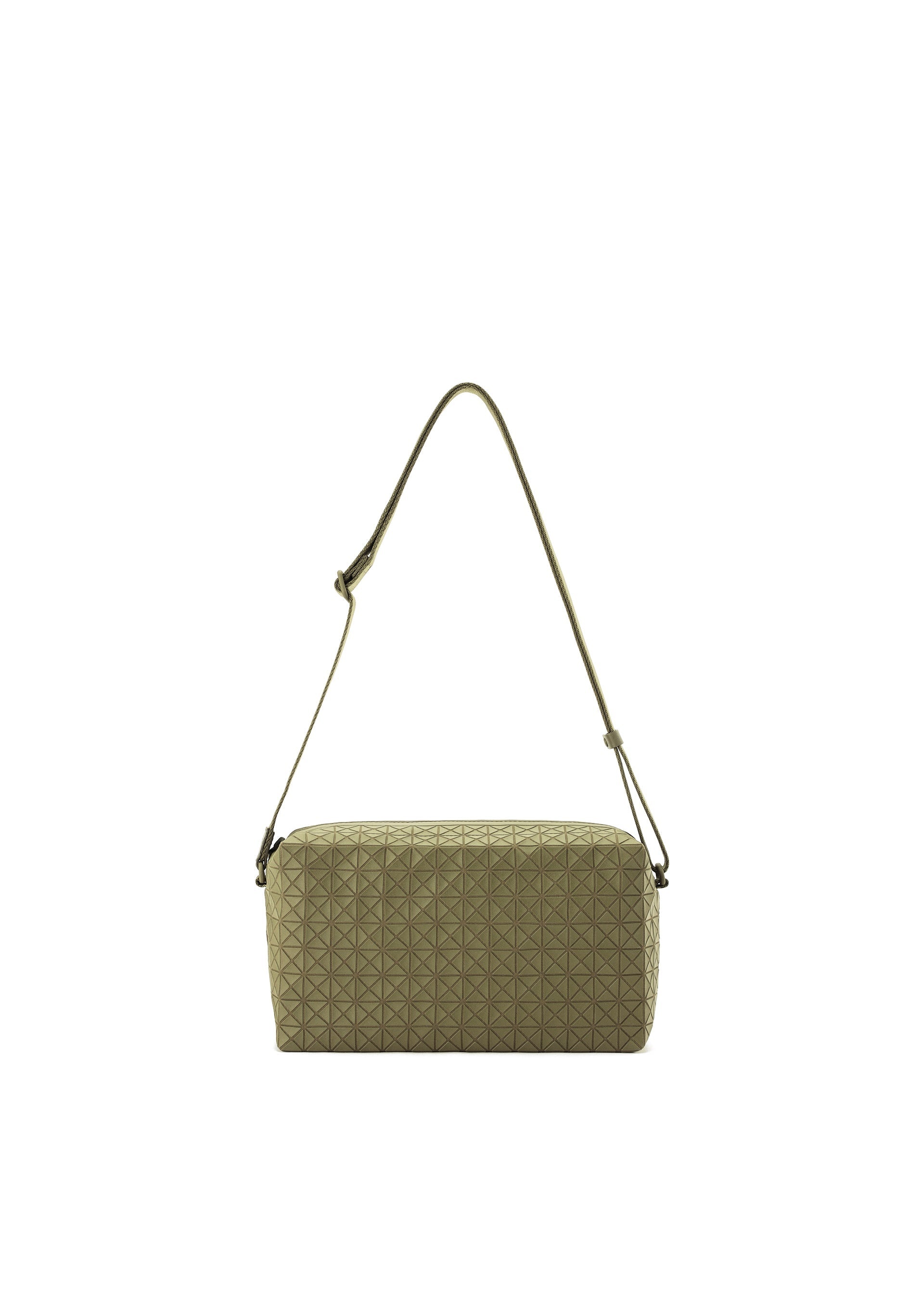 【BAO BAO ISSEY MIYAKE】SADDLE BAG ONE-TONE BAO BAO ISSEY MIYAKE: Gray Saddle One-Tone Bag | SSENSE