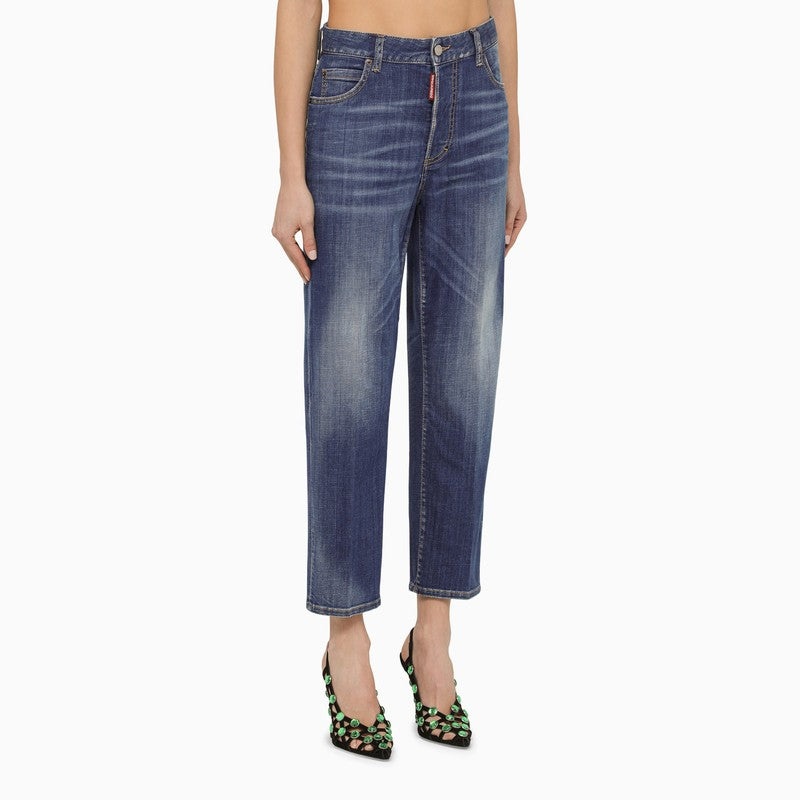 Dsquared2 Navy Blue Washed Denim Jeans Women - 3