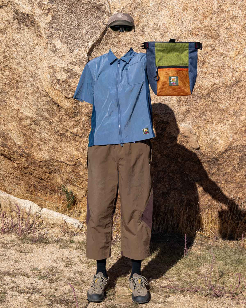 BRAIN DEAD Nylon Paneled Climbing Capri - Brown outlook