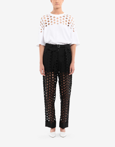 Maison Margiela All-over punched hole trousers outlook