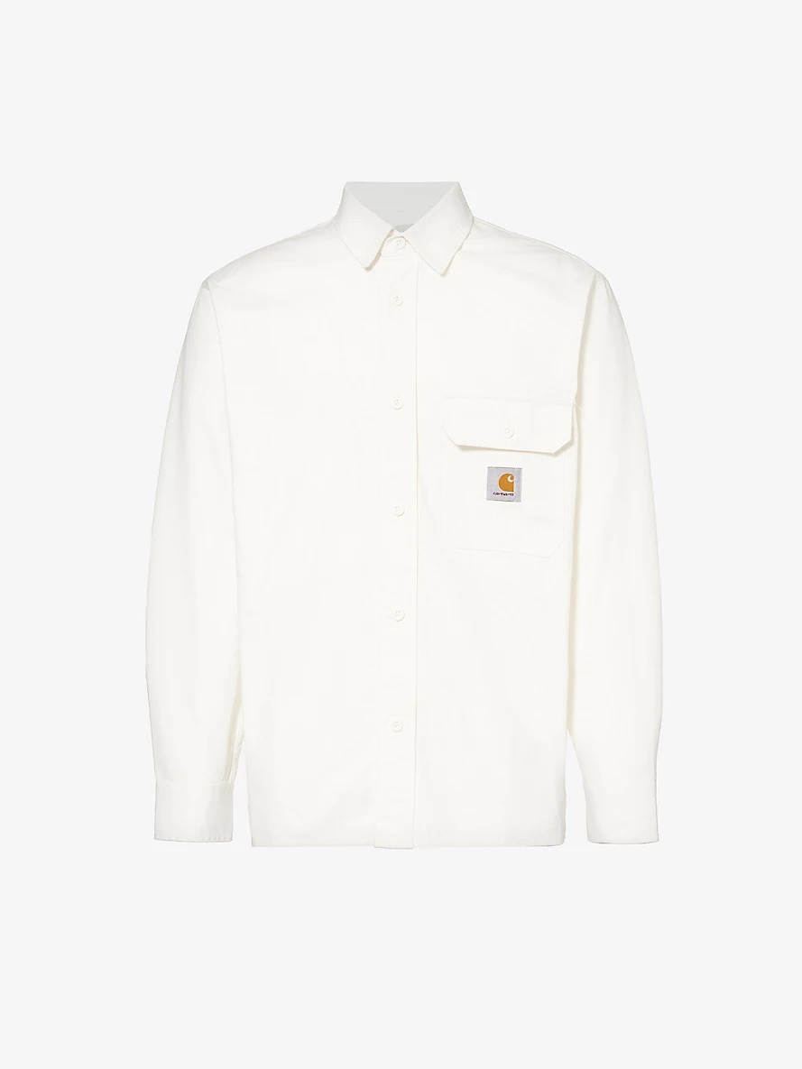 Reno branded-patch cotton shirt - 1