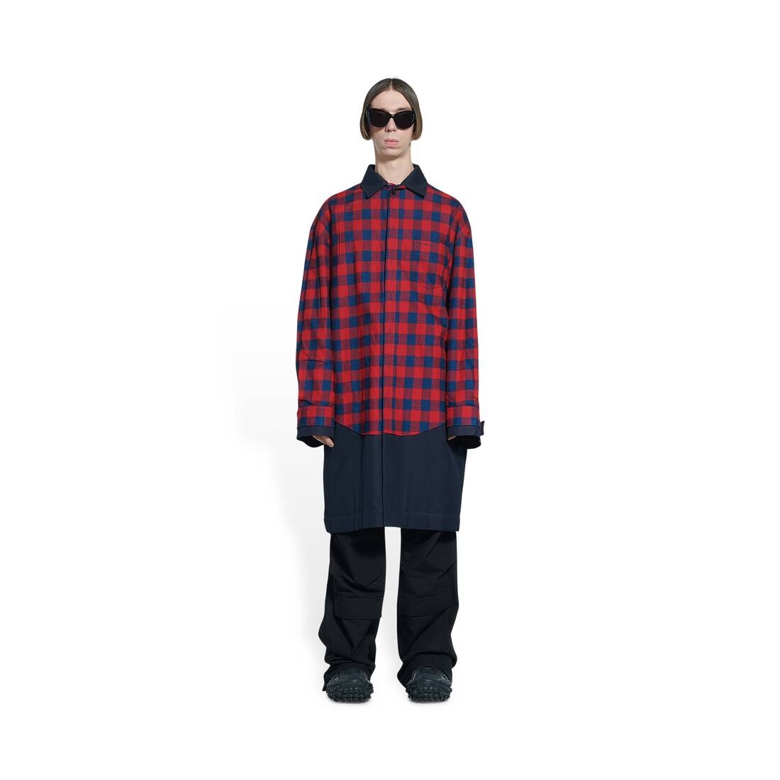Men's Patched Carcoat in Indigo - 2