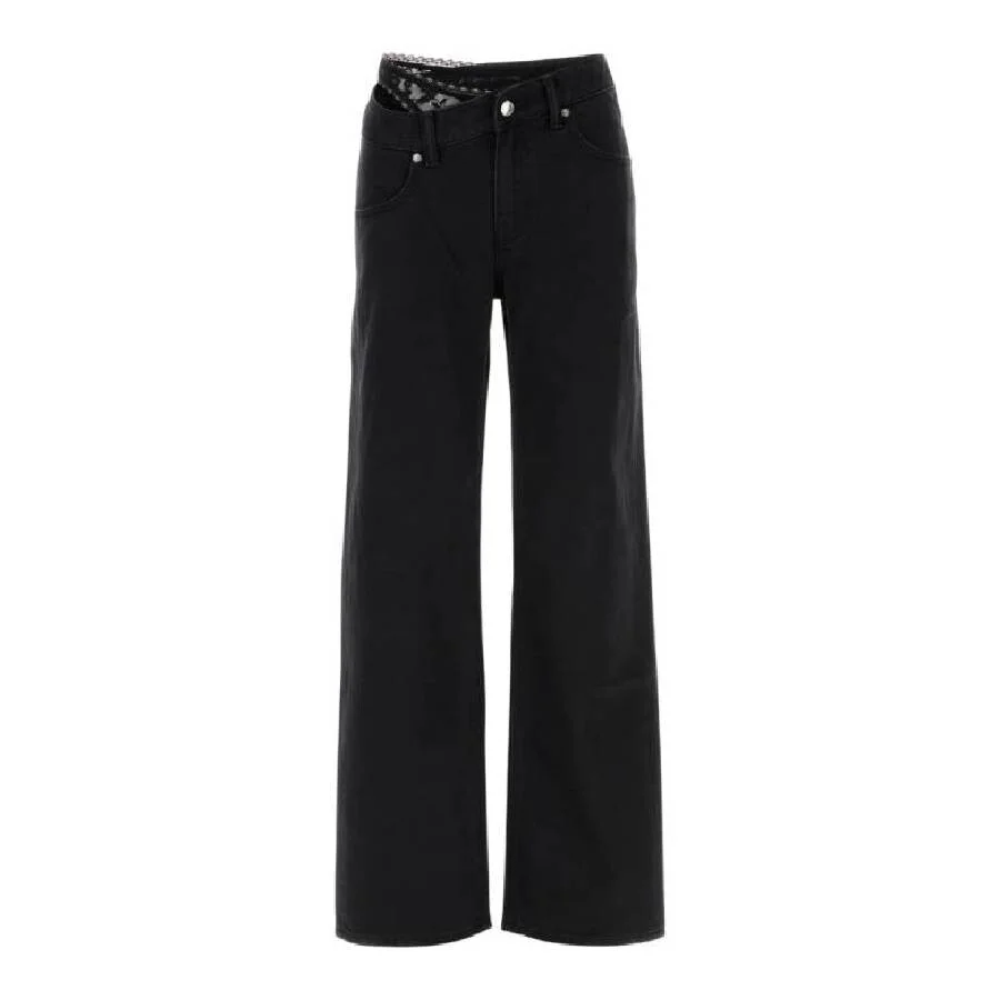 Alexander Wang Lace Detail Wide Leg Denim Jeans - 1