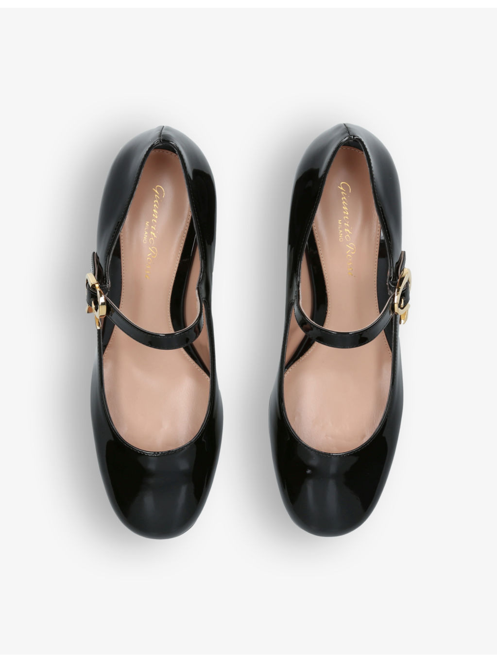 Mary Ribbon Vernice patent-leather heeled courts - 2