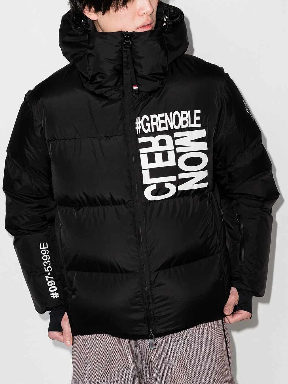 logo print padded jacket - 2