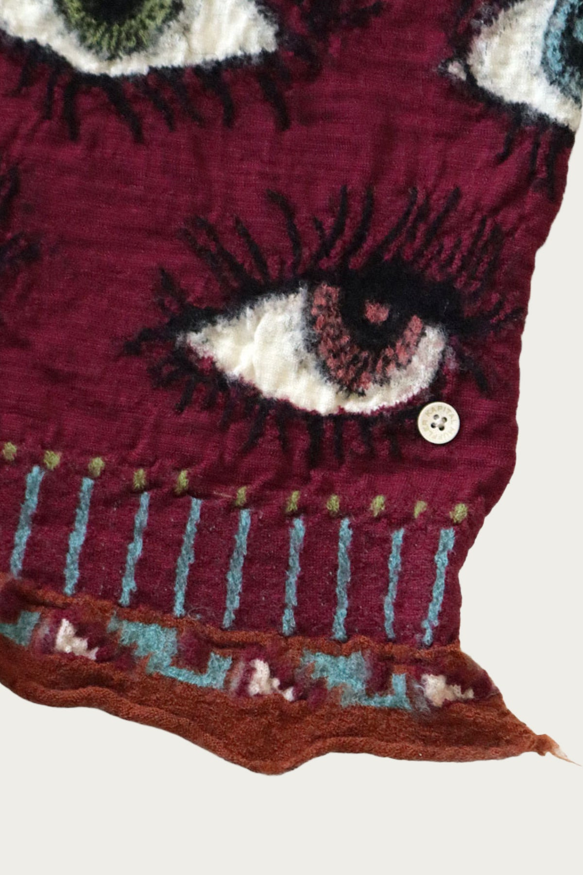 Fulling Wool Blanket SPEAKEASY (Colorful) - Wine - 4