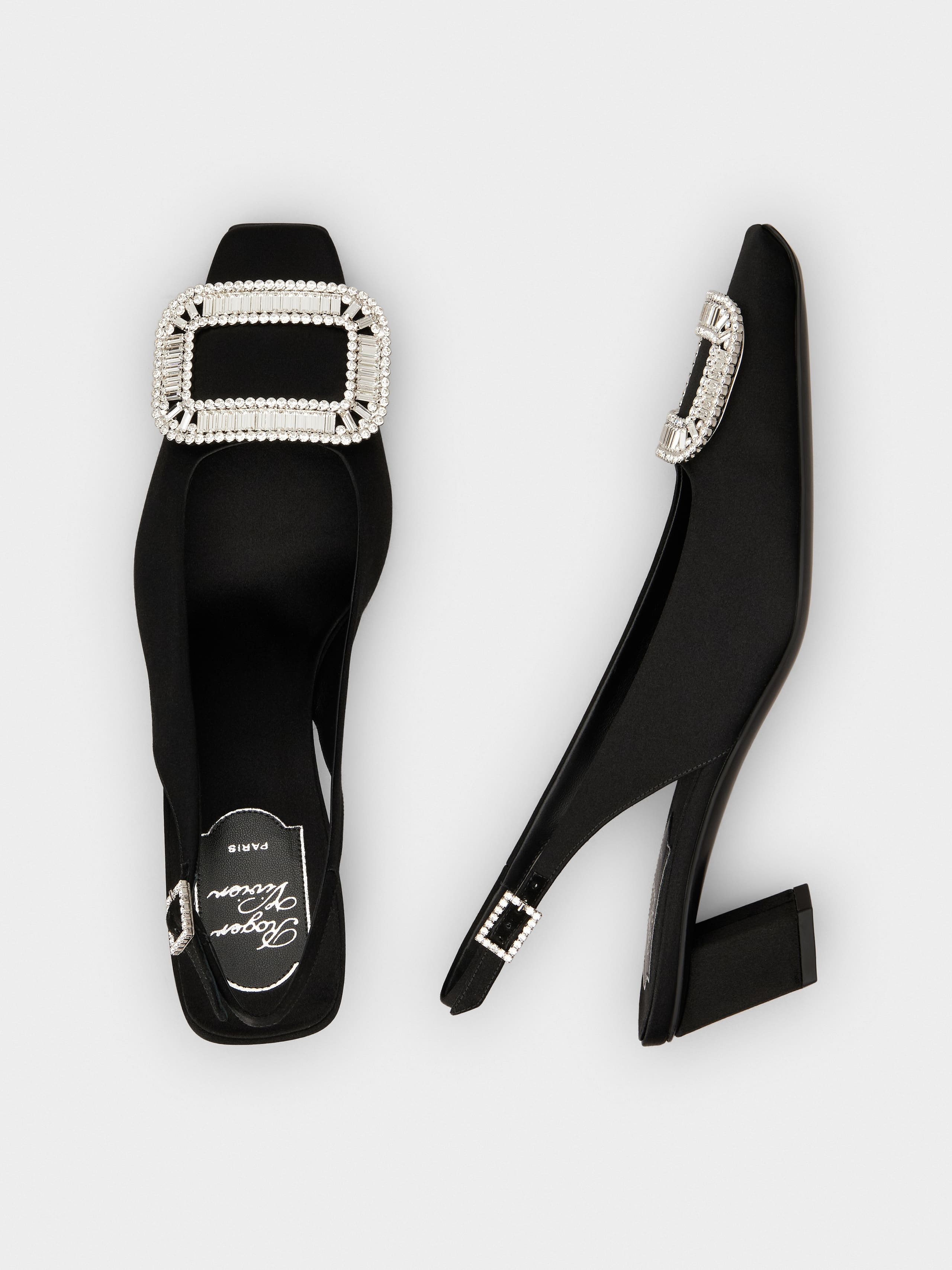 Belle Vivier Slingback Pumps in satin - 4