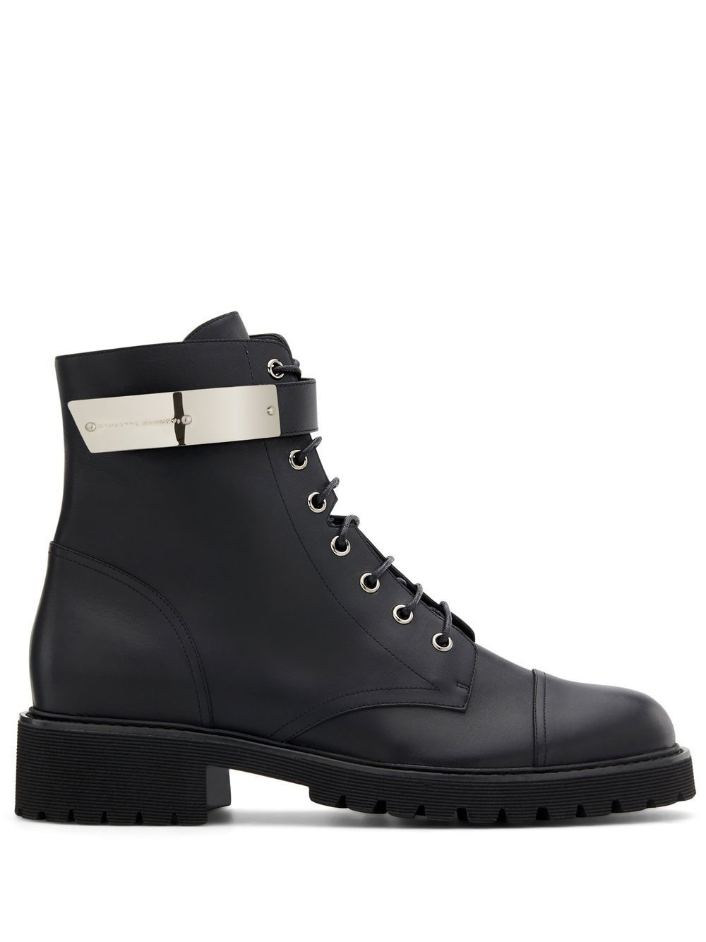 Austin logo-plaque combat boots - 1