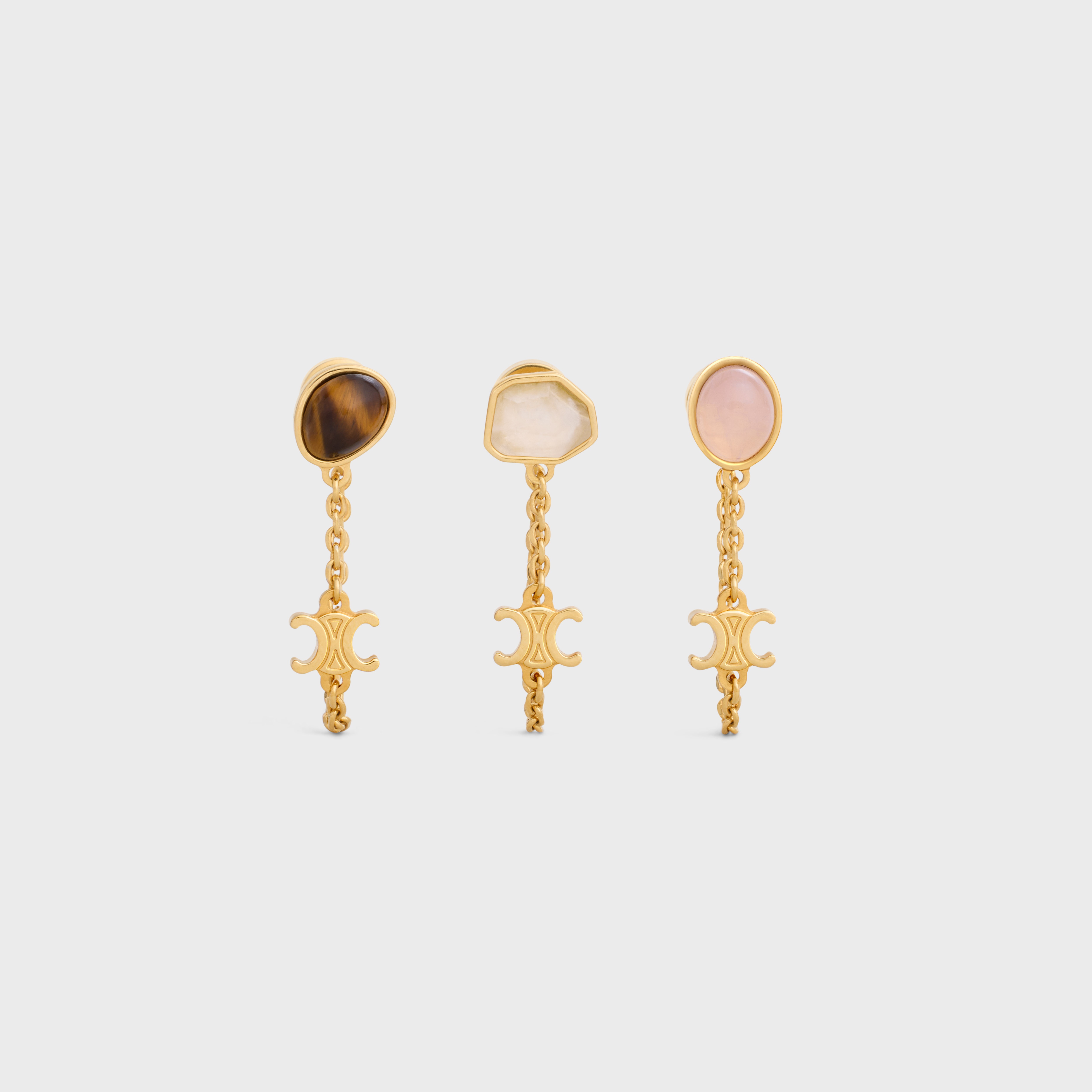 CELINE ピアス Triomphe Indie Earrings 3点セット 460RK6GPT CELINE セリーヌ ピアス Triomphe Indie Set Of 3 Earrings
