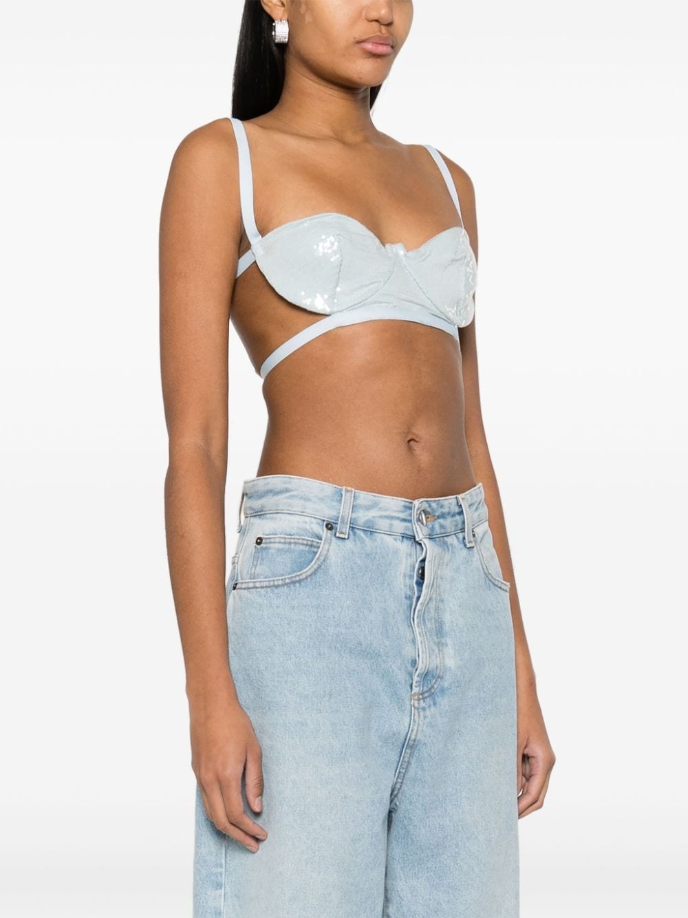 sequined bra top - 3