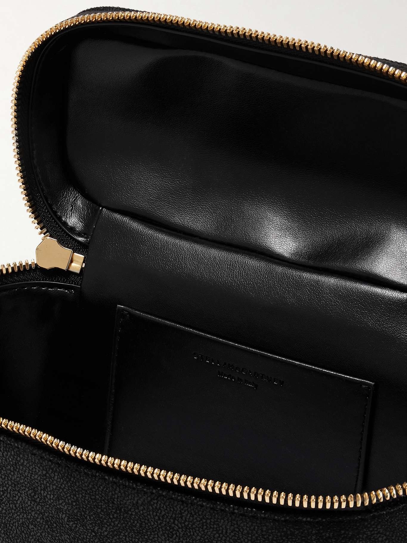 Falabella chain-embellished brushed shoulder bag Black - 5