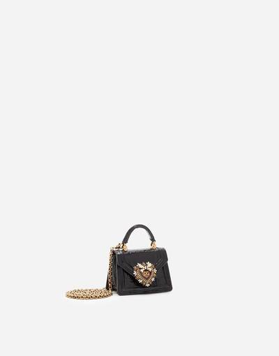 Dolce & Gabbana Devotion micro bag in crocodile flank leather outlook