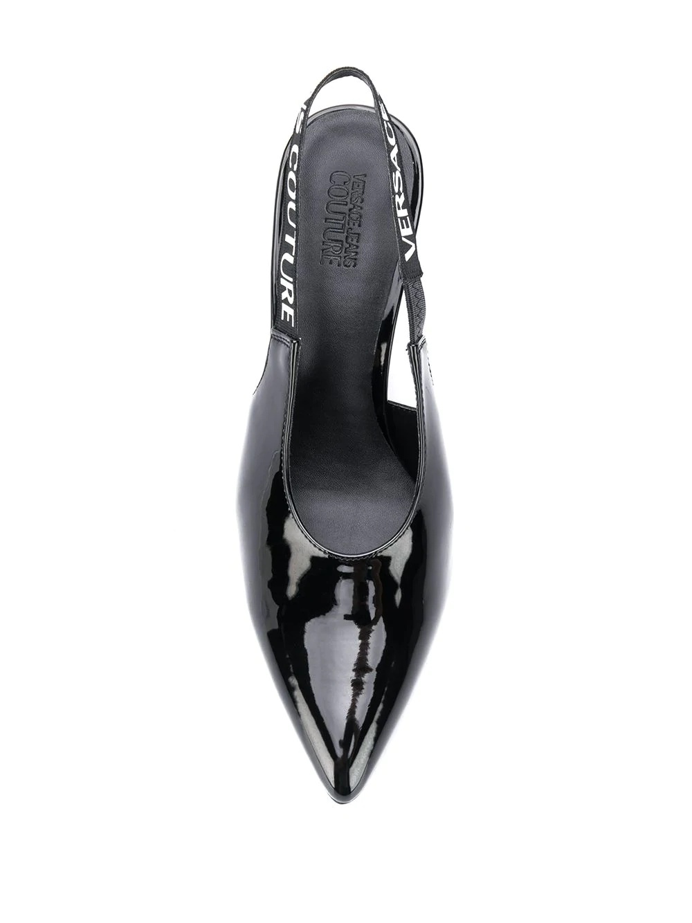 logo strap slingback pumps - 4