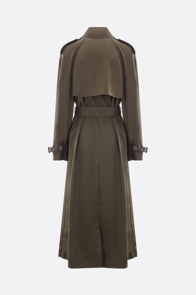 Alexander McQueen DOUBLE-BREASTED GABARDINE TRENCH COAT WITH DRAPE outlook