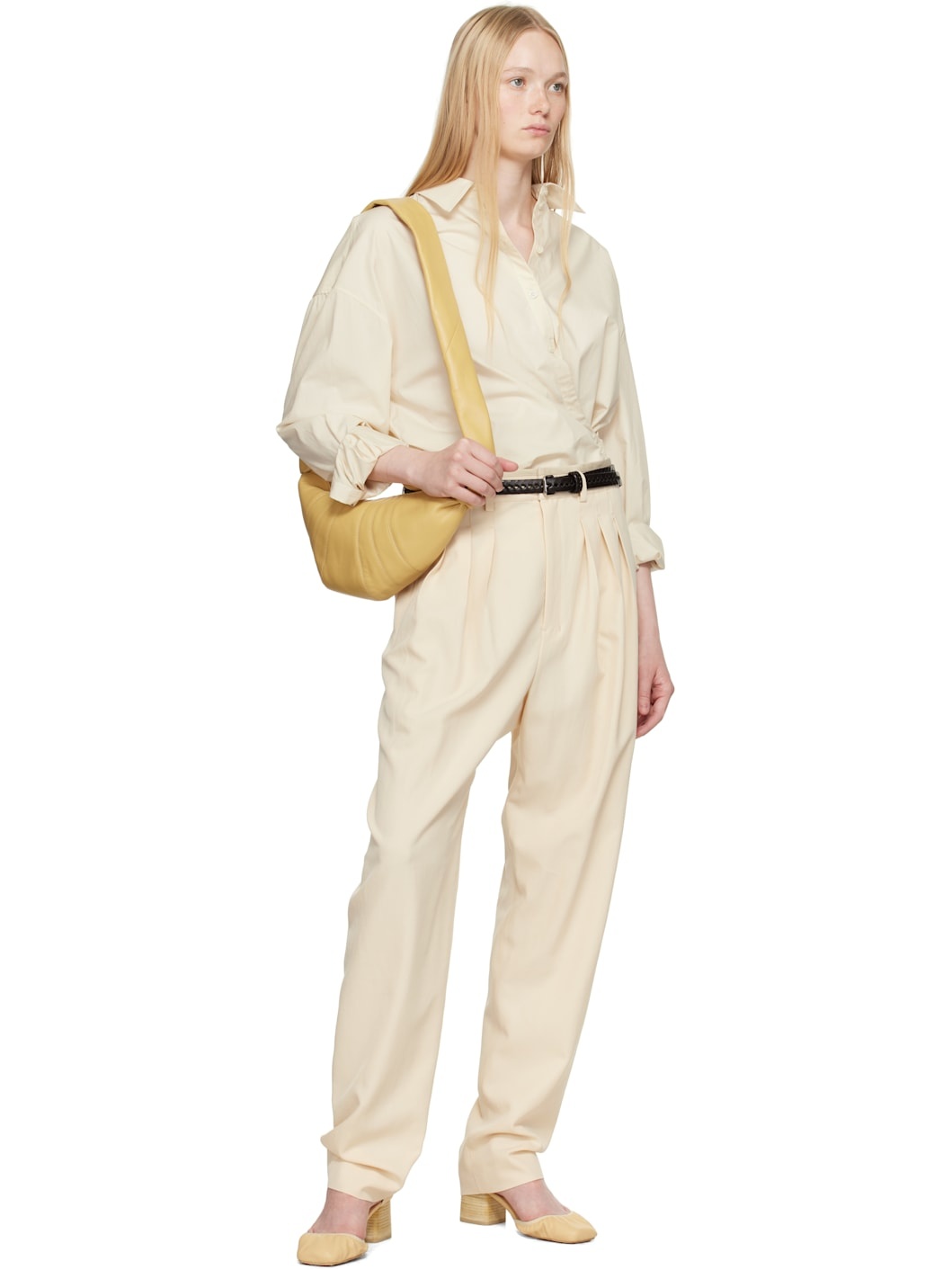 Off-White Pleated Tailored Trousers - 5