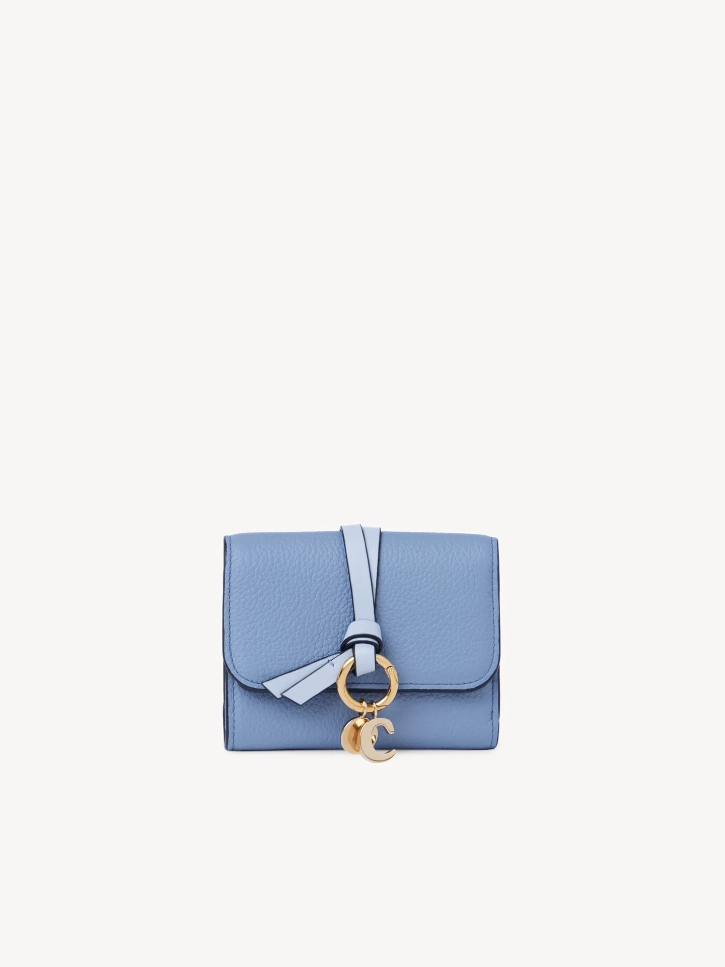 SMALL ALPHABET TRI-FOLD IN GRAINED LEATHER - 1