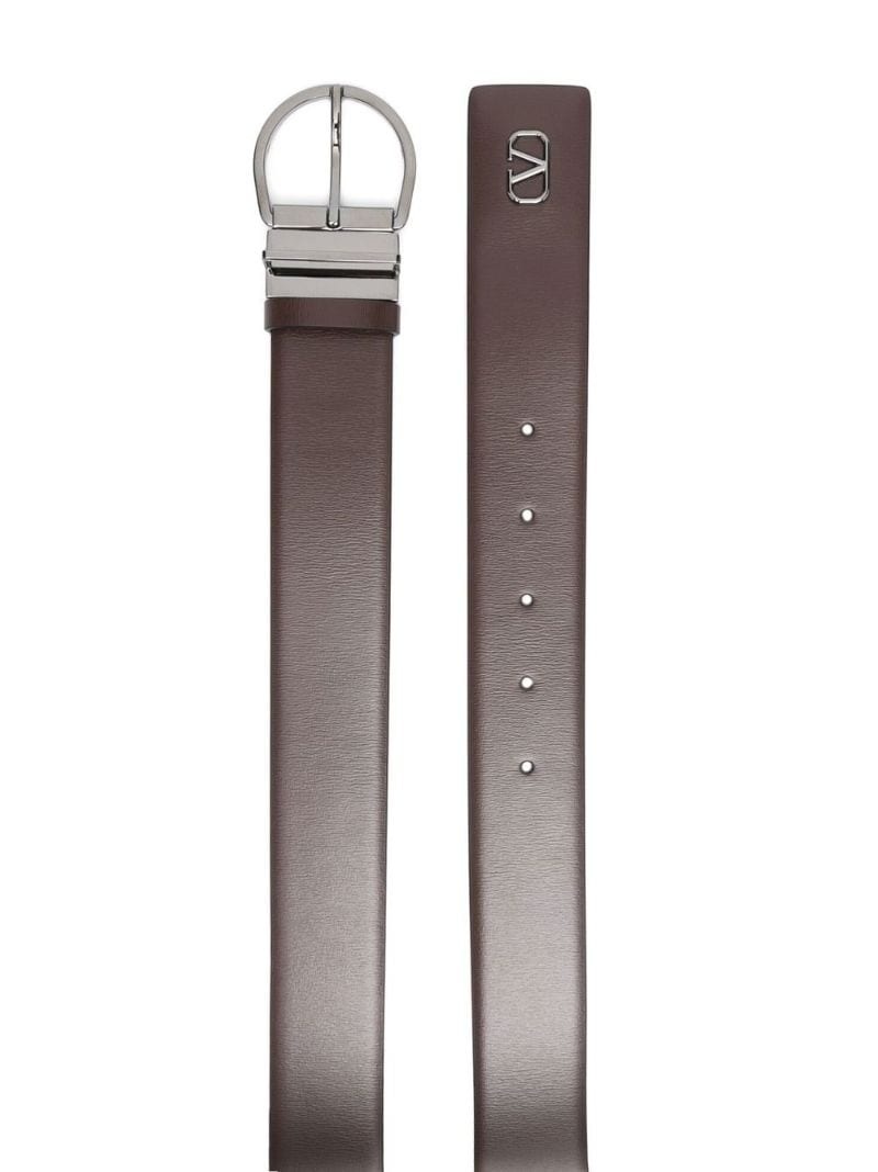 V-logo buckled belt - 2