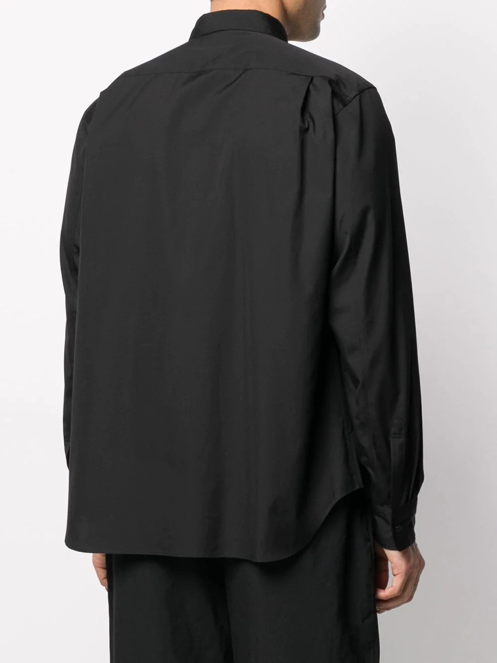 panelled poplin shirt - 4