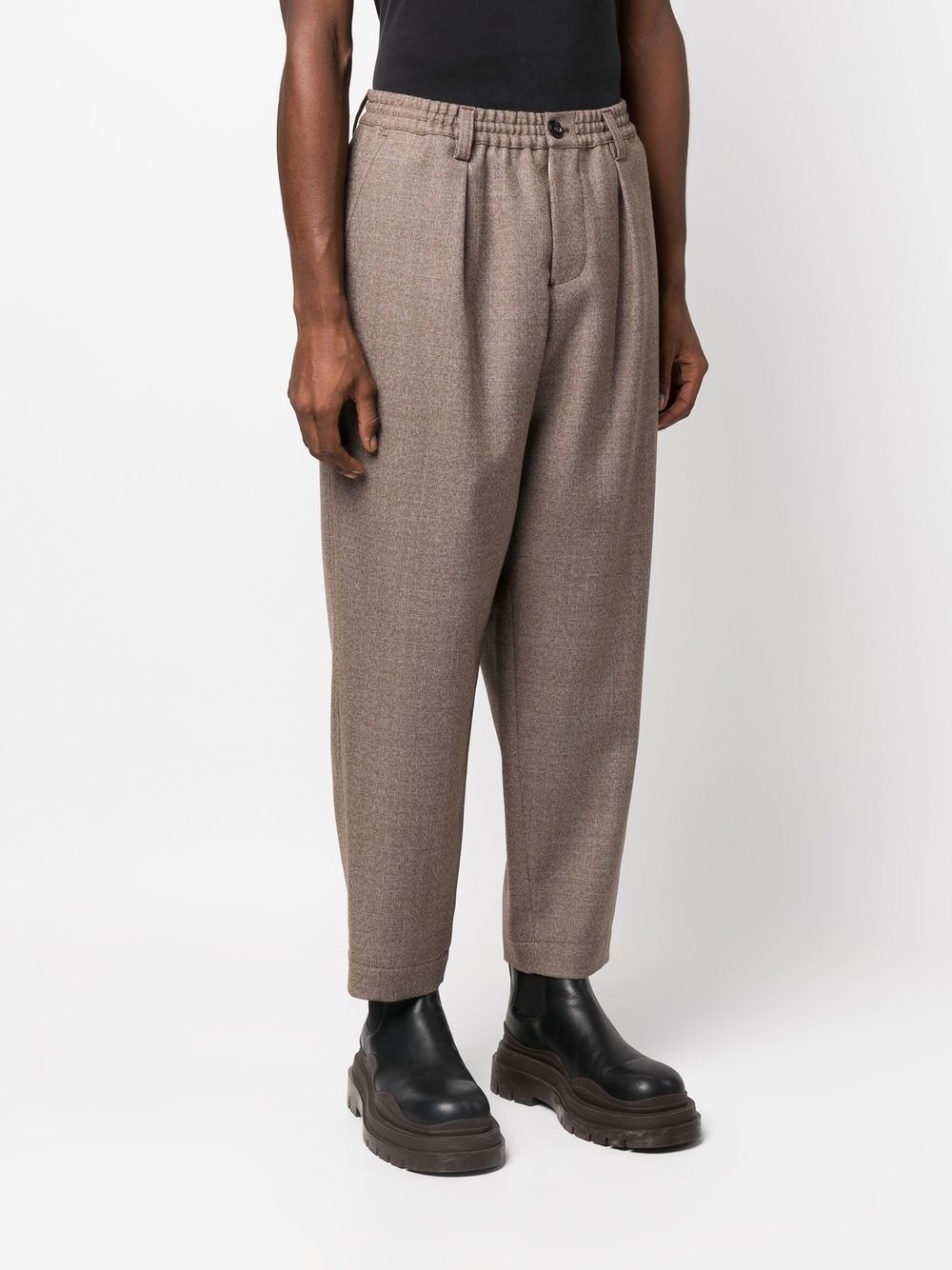 straight-leg wool trousers - 3