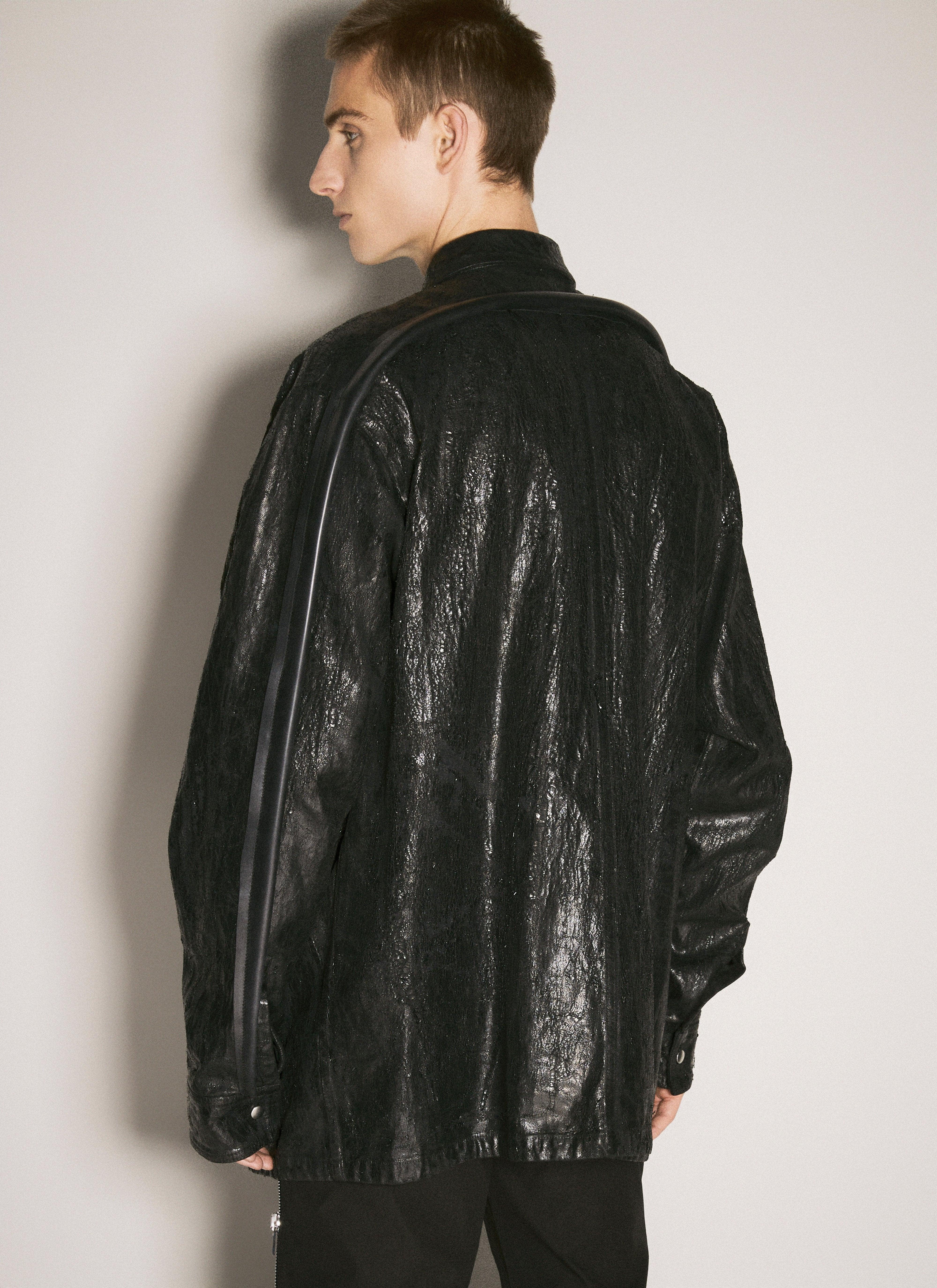 Rick Owens Men Distressed Denim Jacket - 5