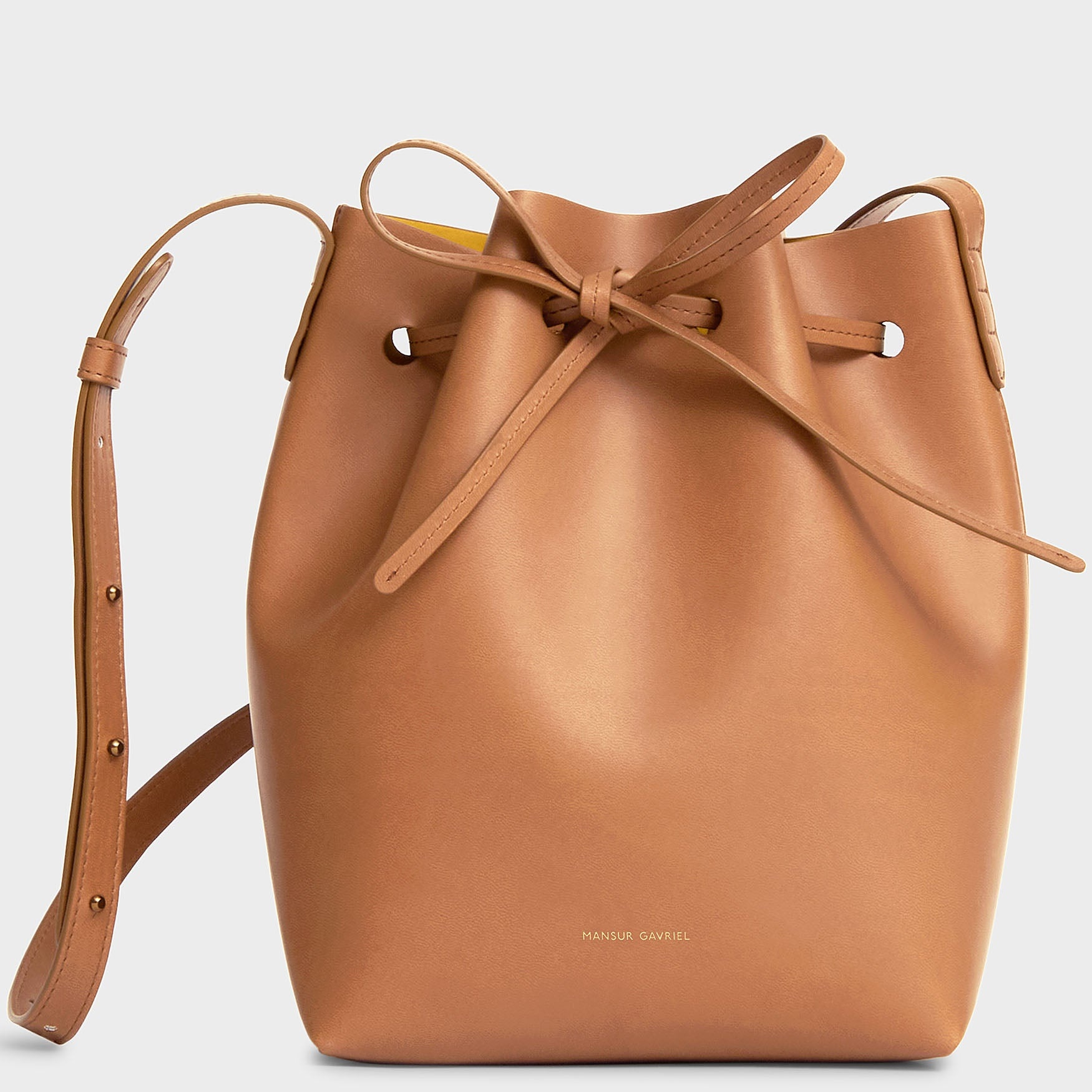 VEGAN APPLE LEATHER BUCKET BAG - 1