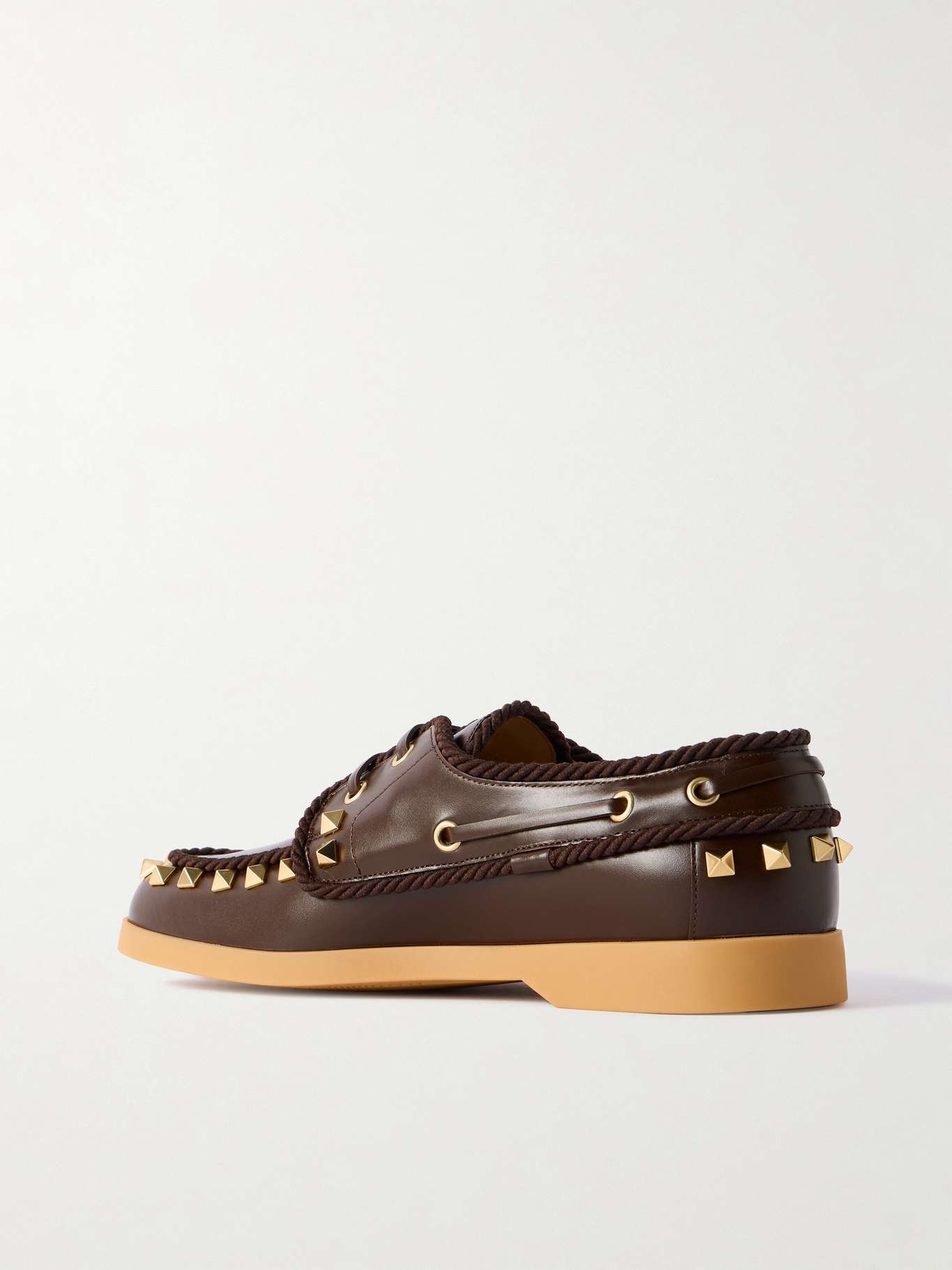 Palm Avenue studded leather loafers Dark brown - 3