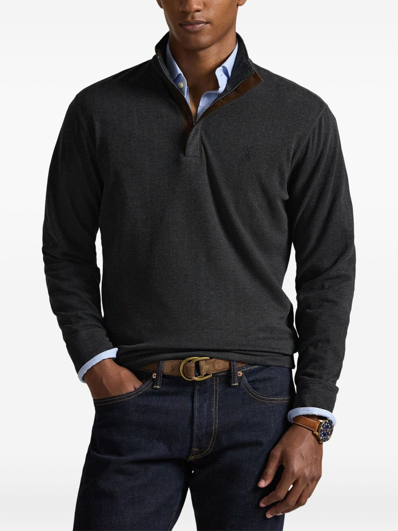 herringbone half-zip sweatshirt 3