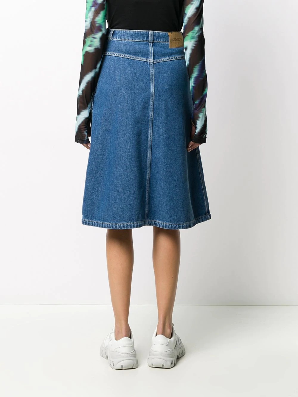 denim midi skirt - 4