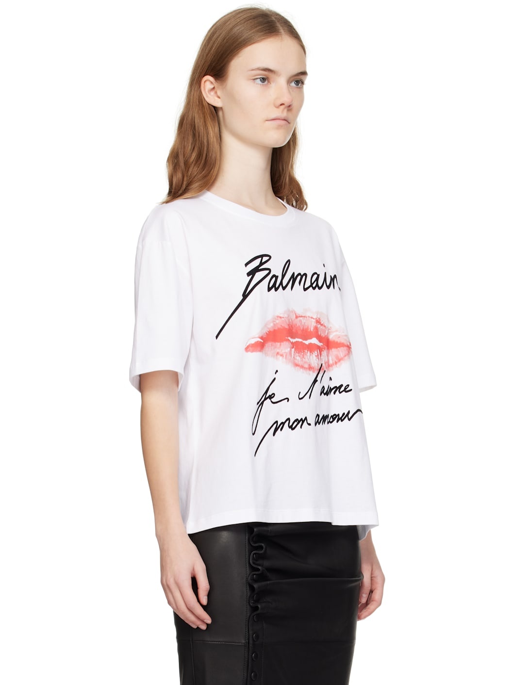 White Kiss Print T-shirt - 2