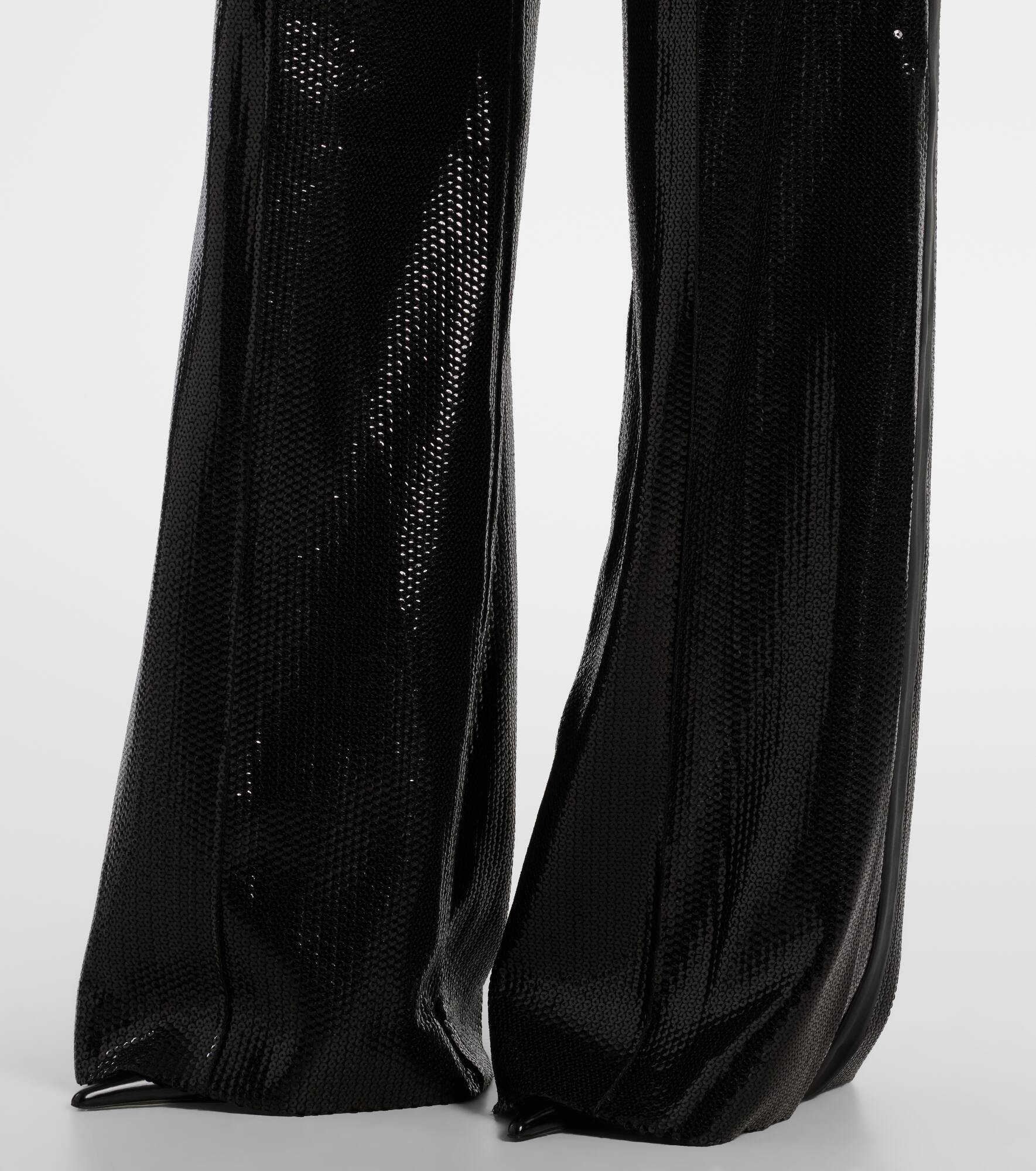 Sequined satin wide-leg pants - 5