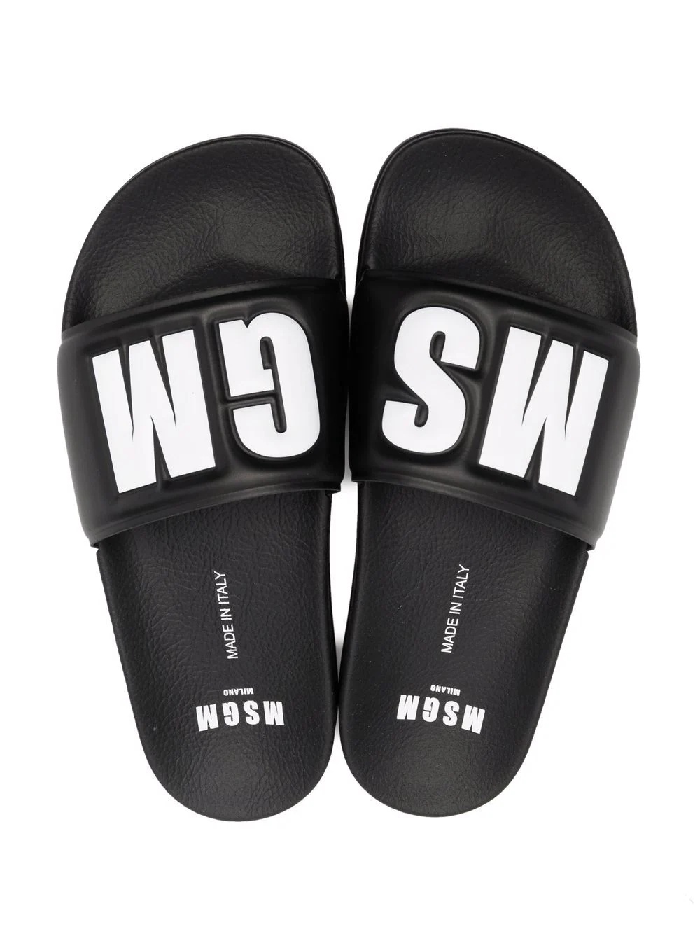 logo-embossed rubber slides - 4