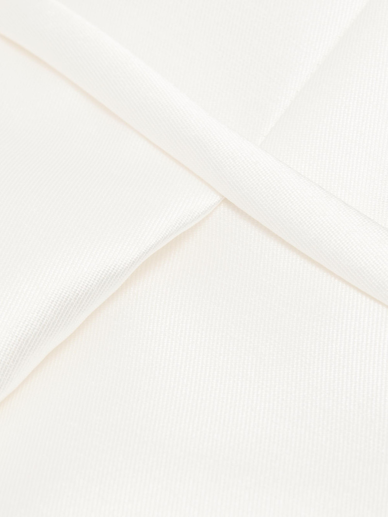 Women's Satin Mini Fit & Flare Cocktail Dress - Ivory 7
