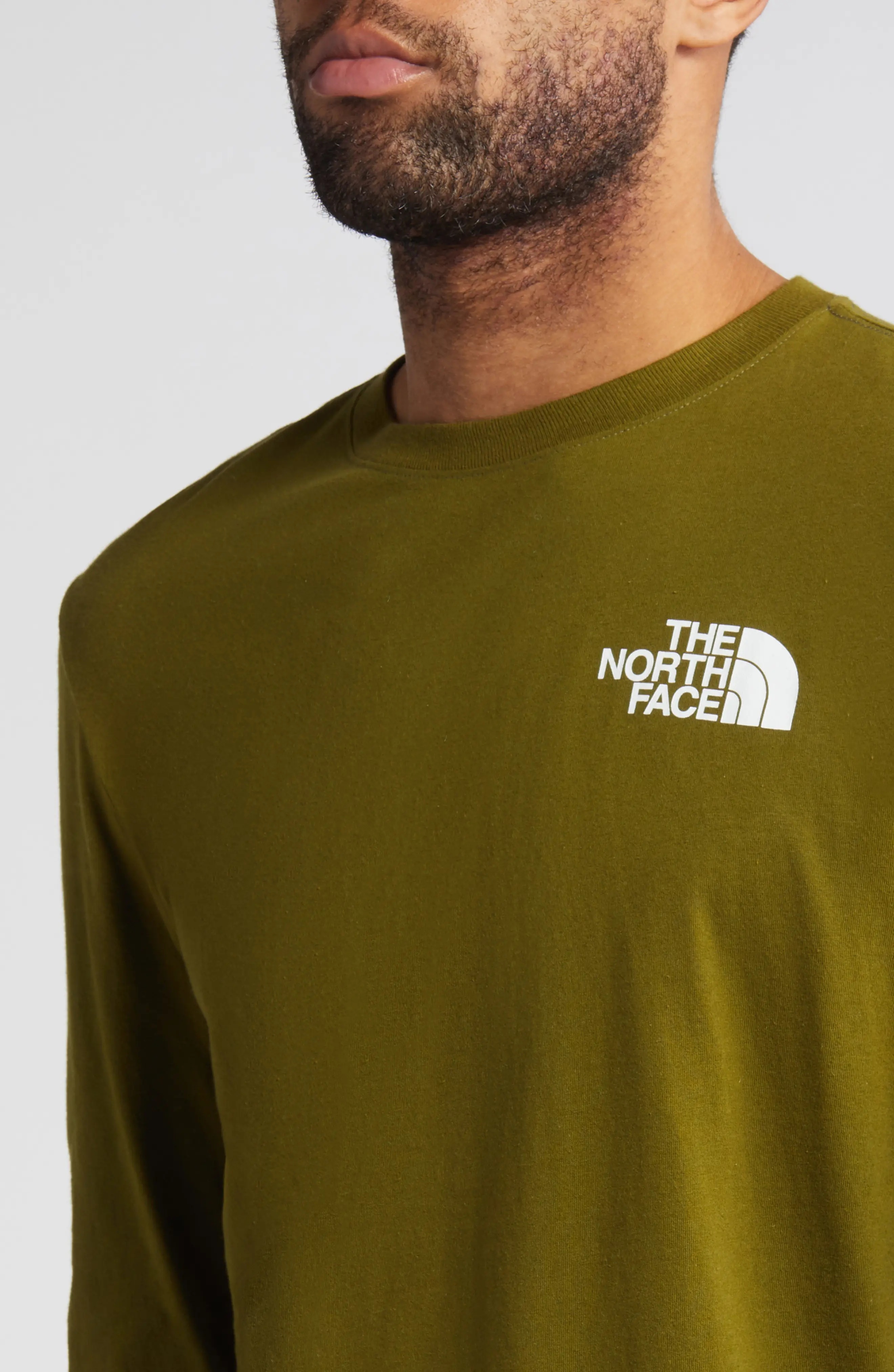 NSE Box Logo Graphic T-Shirt in Forest Olive/Khaki Stone - 4