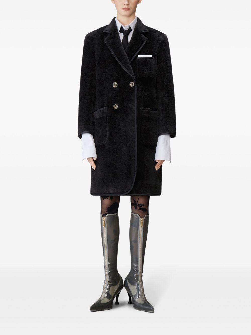 faux-fur coat - 3