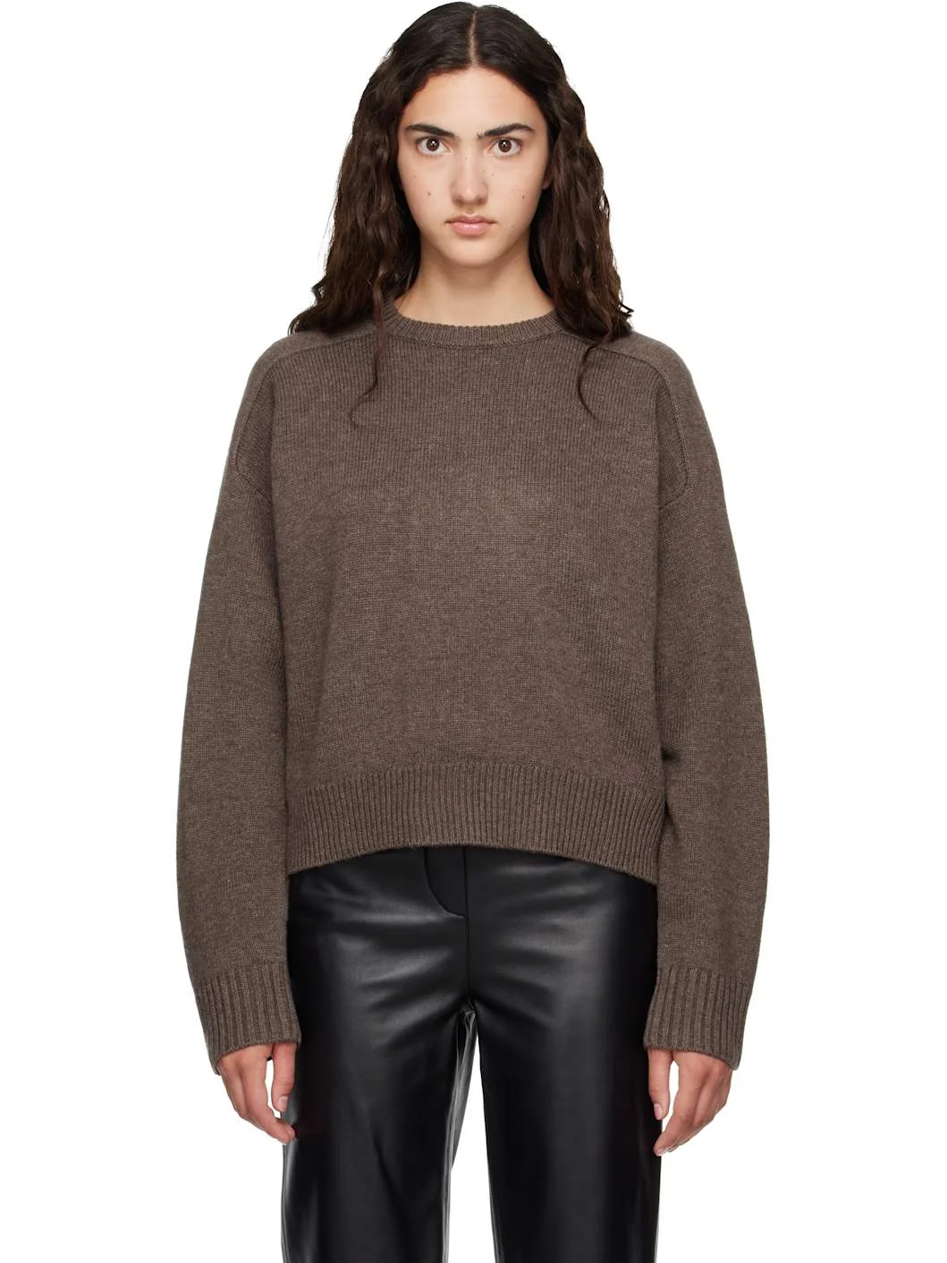 Brown BREHA Wool Cashmere Blend Sweater - 1