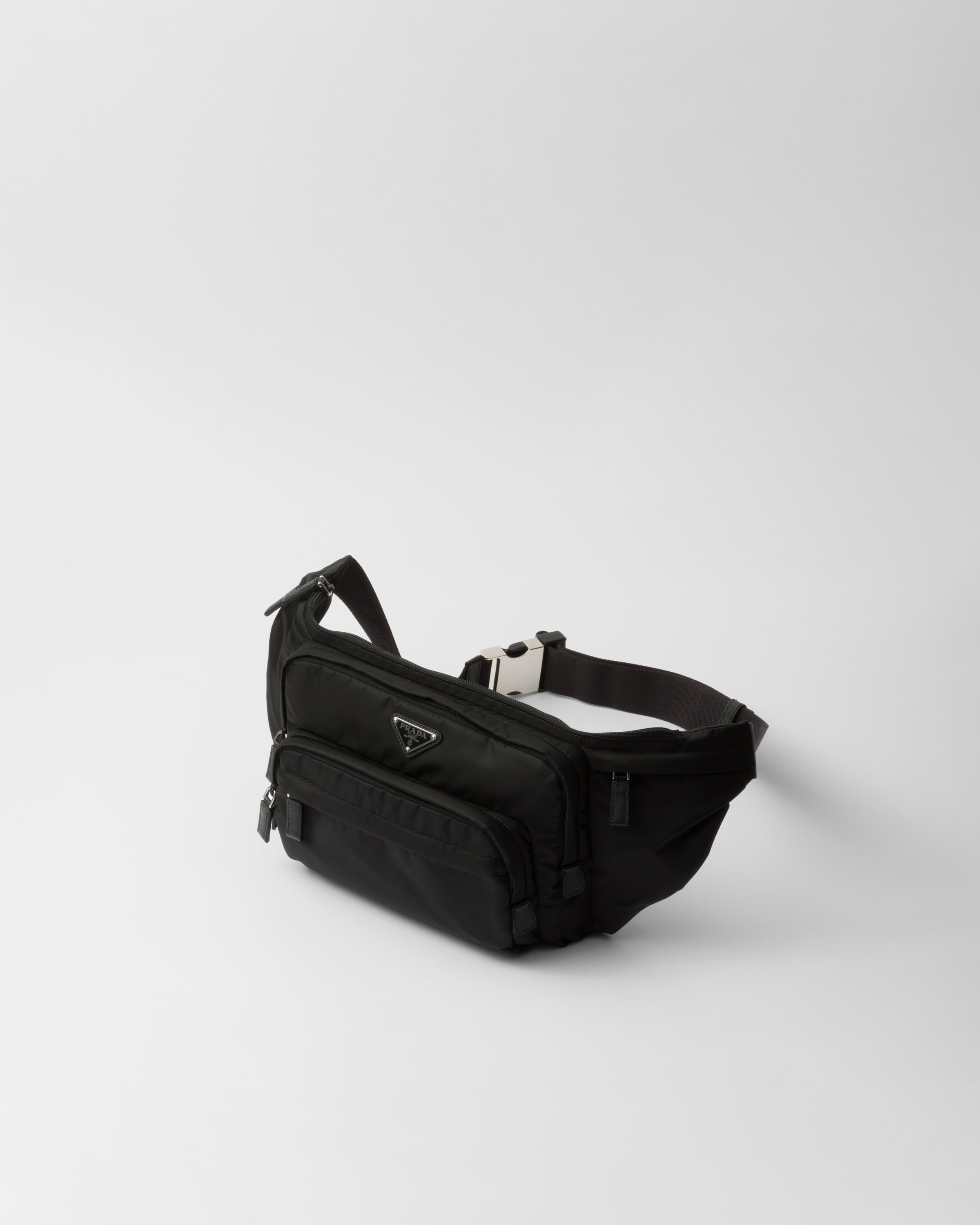 Re-Nylon and Saffiano leather belt bag - 2