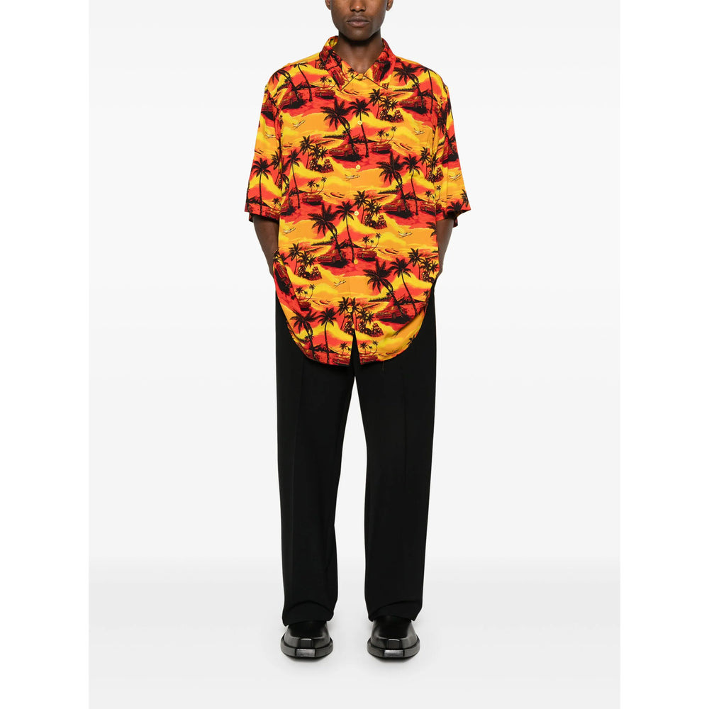 Balenciaga Orange Shirts Men - 3