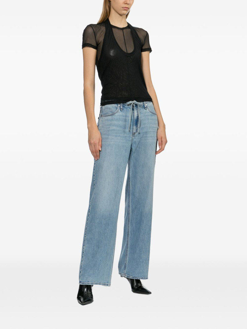 Helmut Lang see-through short-sleeve top outlook