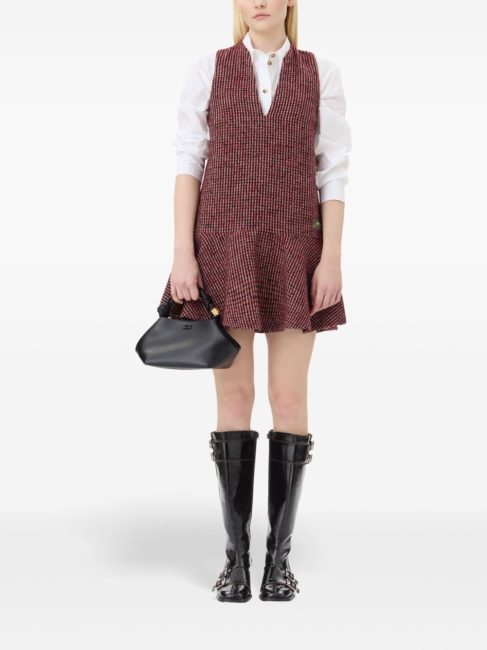 checked mini dress - 2