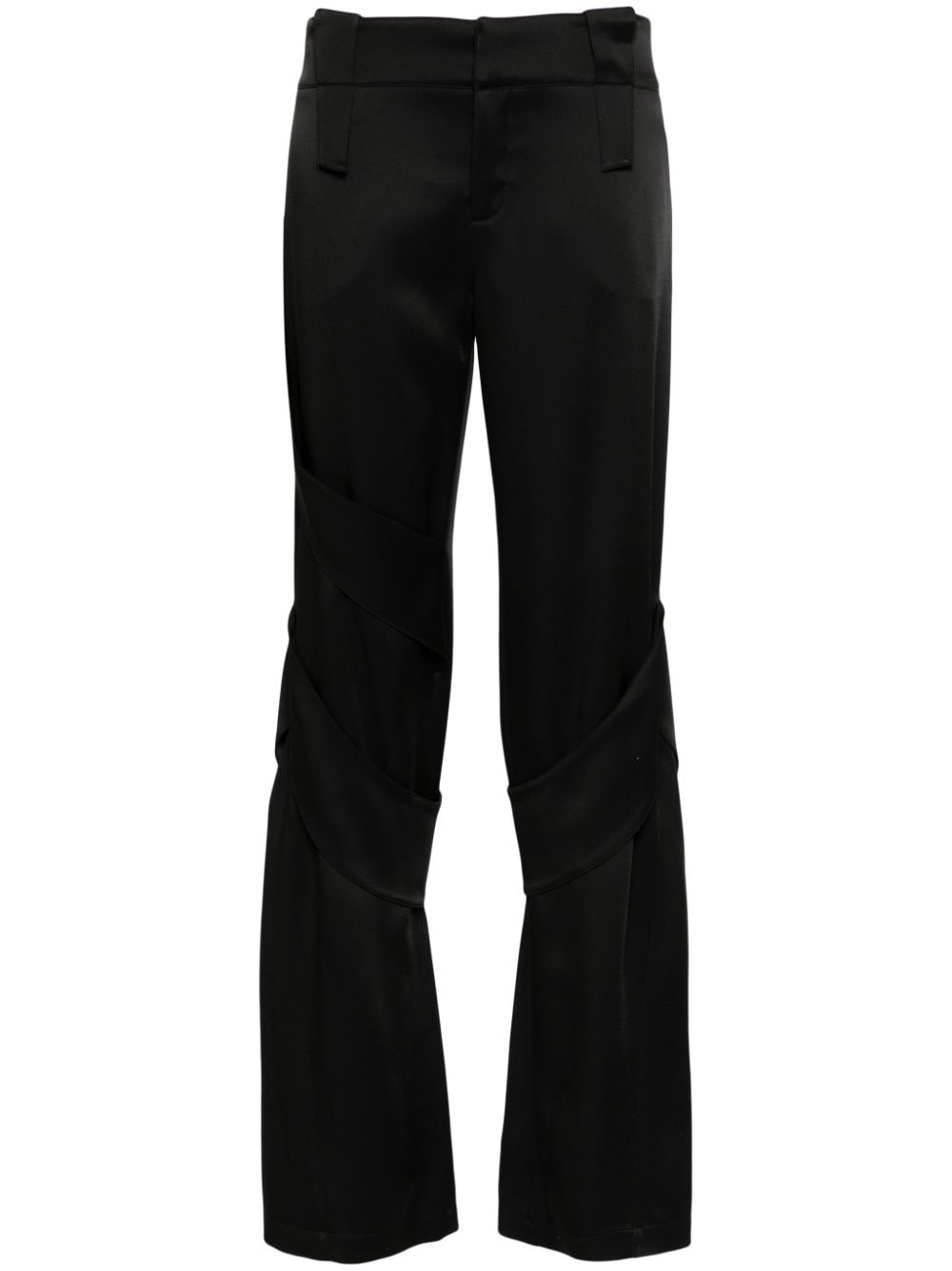 satin straight-leg trousers - 1