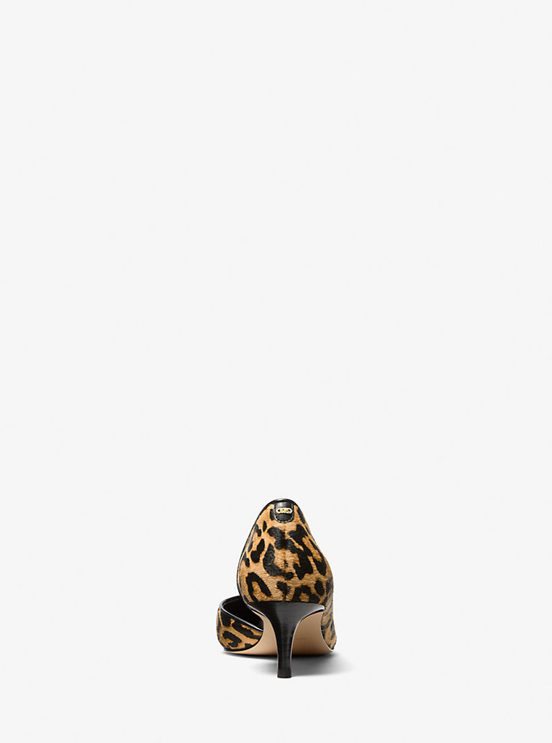 Elyse Leopard Print Calf Hair Pump 4
