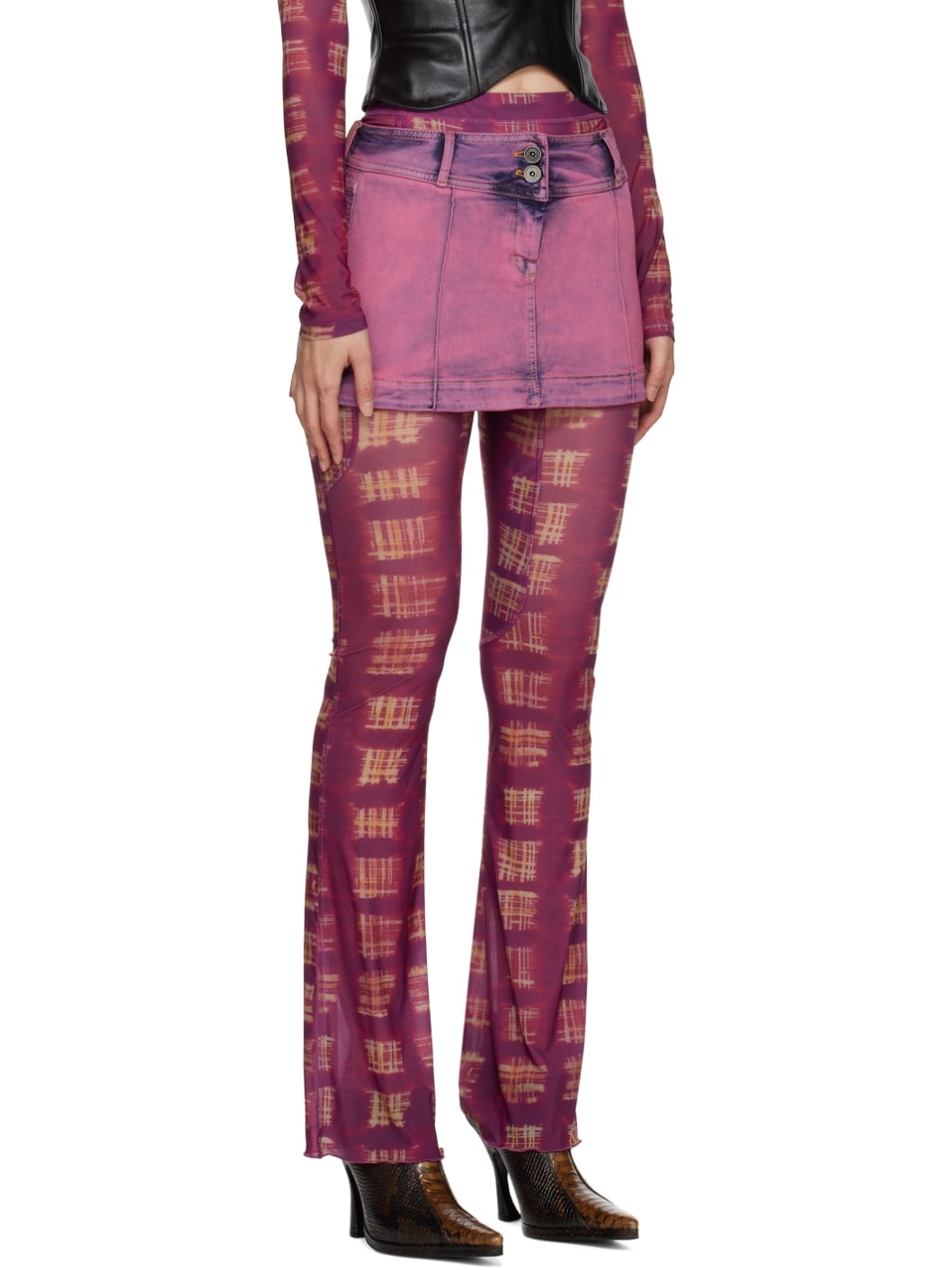 Purple Harley Denim Miniskirt - 2