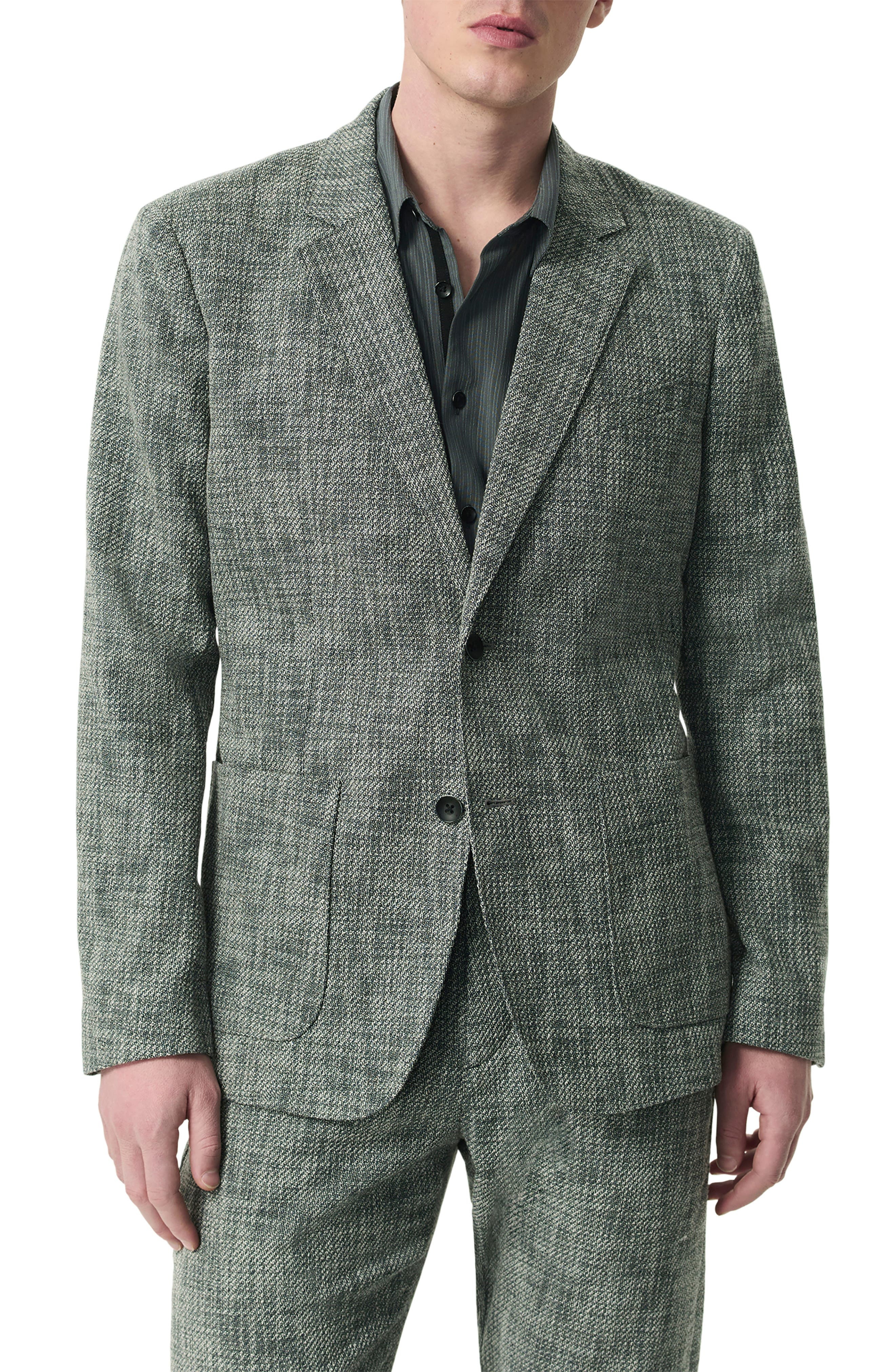 rag & bone Butler Classic Fit Marl Stretch Cotton Blend Sport Coat in Navy Multi at Nordstrom - 1