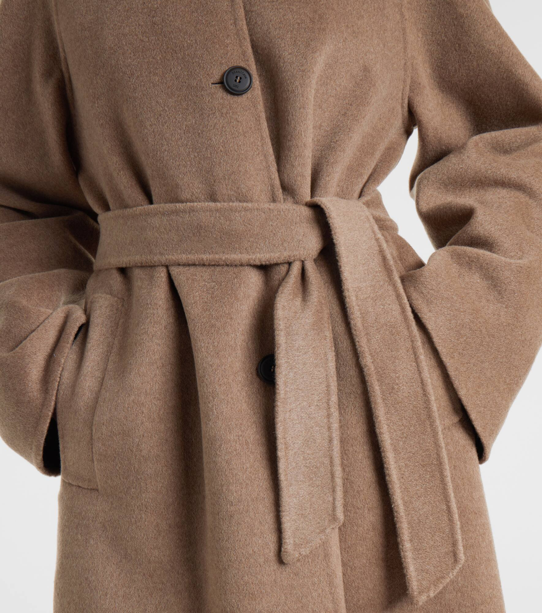 Centro belted cashmere coat - 5
