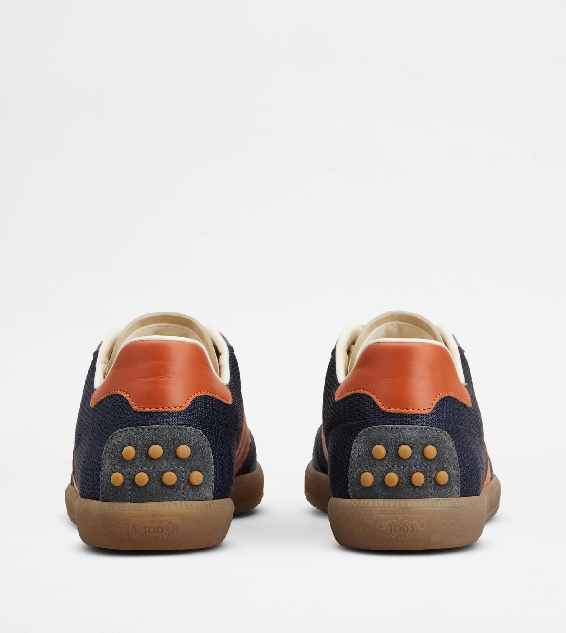TOD'S TABS SNEAKERS IN SUEDE AND TECHNICAL FABRIC - BLUE, ORANGE, BEIGE - 3