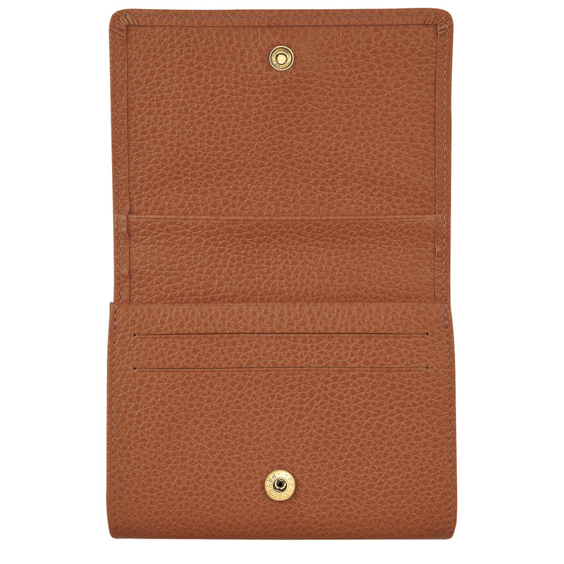 Longchamp Le Foulonné Coin purse Caramel - Leather outlook