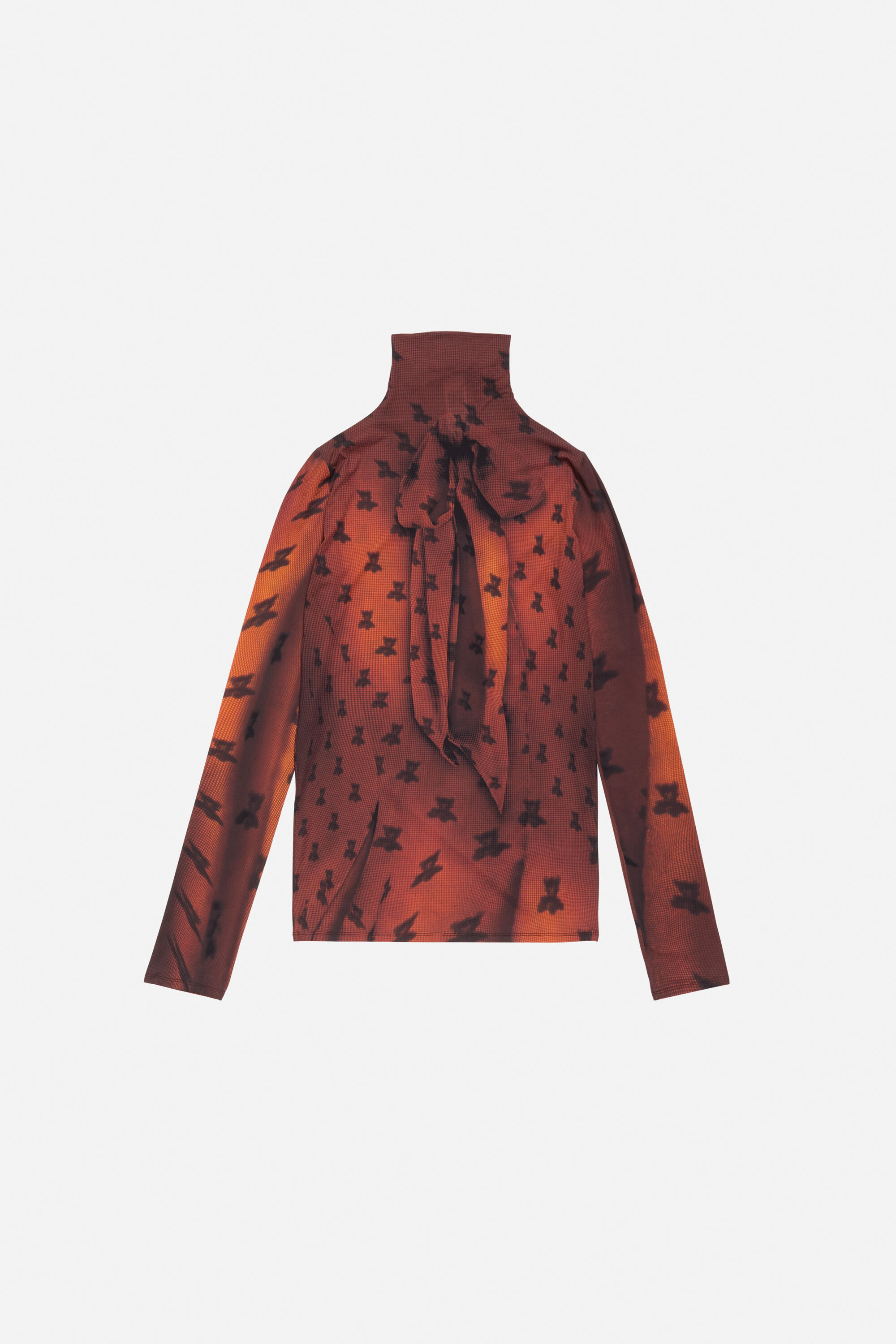 Fitted print t-shirt - Rust brown - 6